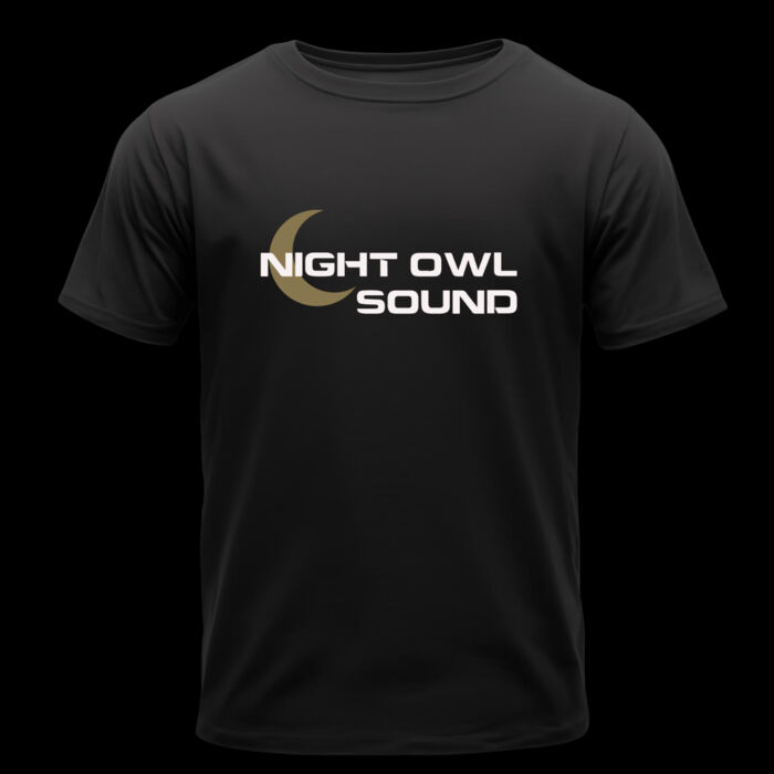 Classic Night Owl Sound Cotton Tee - Black Thumbnail