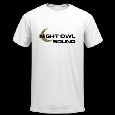 Classic Night Owl Sound Cotton Tee - White Thumbnail